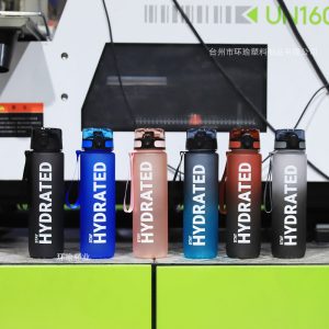 1000ml Large-Capacity Portable Plastic Sports Water Bottle – Leak-Proof, BPA-Free, with Measurement Markings – Ideal for Outdoor Direct Drinking